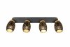 Nowoczesny plafon lampa sufitowa 4-płomienna czarna regulowane tuby klasyczna w stylu orientalnym metalowa drewniany dekor BIDAR R81574080 Rl